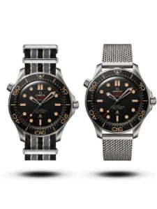 Omega 007 Jmaes Bond Edition Mesh Strap black dial Watch free nato strap