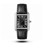 Cartier Tank Must Black Strap Black dial Men's Watch | AA Grade Inspired