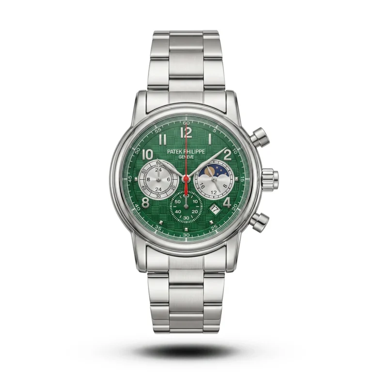 Patek Philippe Moon Phase Chrono green dial Watch | AA Grade Inspired