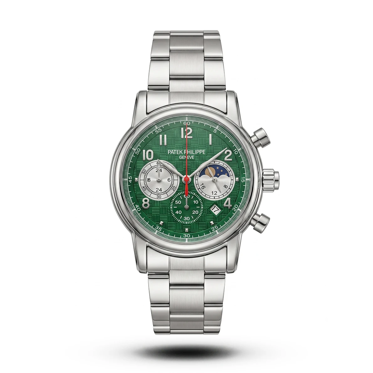 product-ea03b9a8-53d7-4093-994f-14a841054d5e.webp Patek Philippe Moon Phase Chrono green dial Watch | AA Grade Inspired
