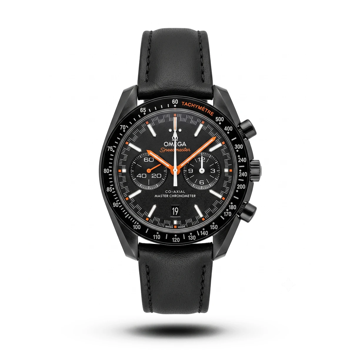 product-ecd6fbf5-9b94-4f1e-b3b0-0fb939f6411e.webp Omega Speedmaster Racing Chrono black Leather black tone Watch | AA Grade Inspired