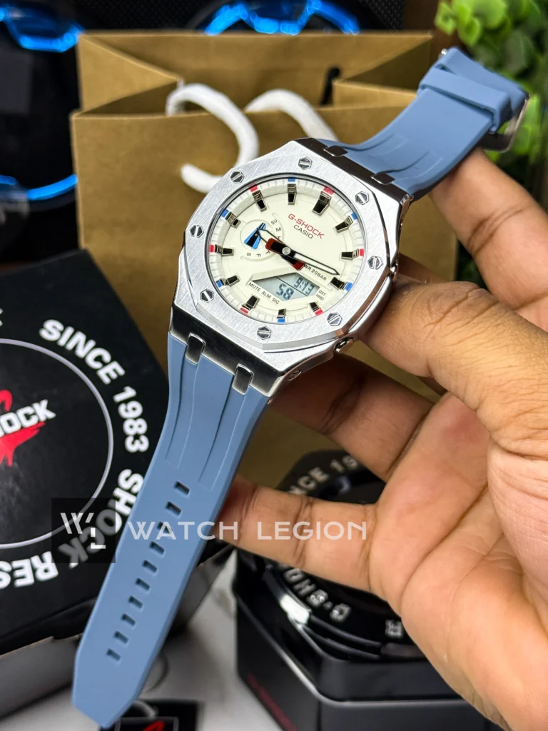 G-Shock GA-2100 Metal Bezel tiffany Silicone Strap Watch | Semi AAA Grade Inspired