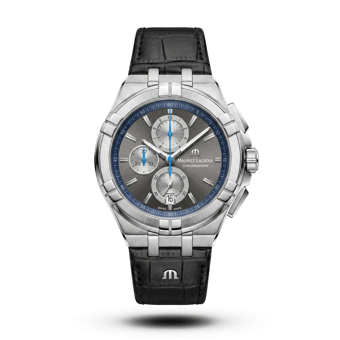 product-eec0ccd3-1eb5-49a4-8008-89d0b094abc5.webp Maurice Lacroix Aikon Chronograph black Leather Watch | AA Grade Inspired