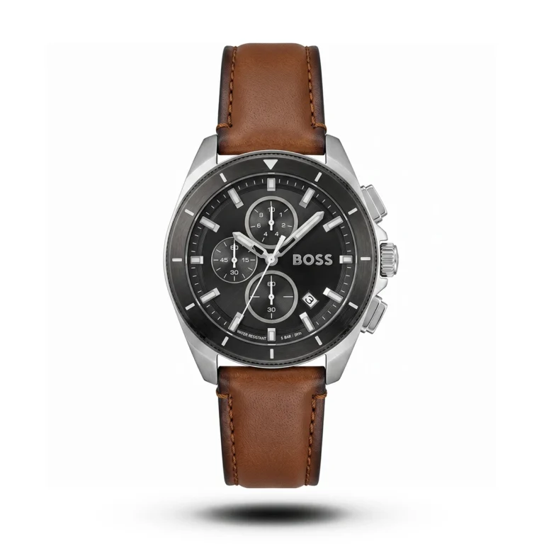 Hugo Boss Volane Chronograph mustard Leather black dial Watch | AA Grade Inspired