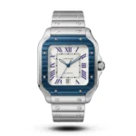 Cartier Santos de Cartier blue bezel white dial Steel Watch | AA Grade Inspired