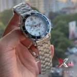 Omega Seamaster Diver Chronograph White Dial Steel Watch - Image 8