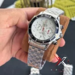 Omega Seamaster Diver Chronograph White Dial Steel Watch - Image 4