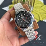 Omega Seamaster Diver Chronograph Black Dial Steel Watch - Image 2