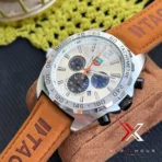TAG Heuer Formula 1 Chronograph mustard Suede Leather Watch - Image 3