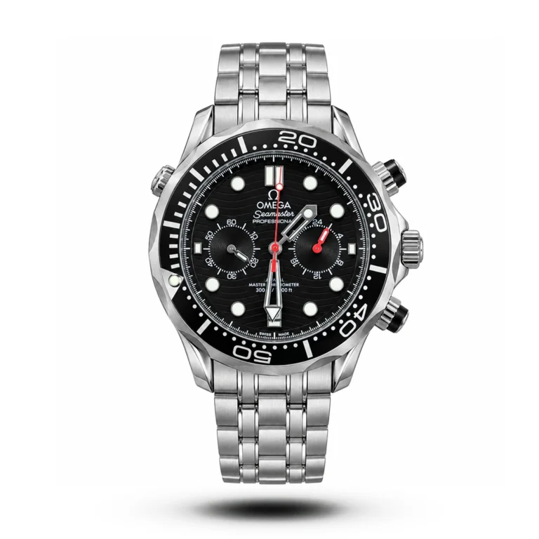Omega Seamaster Diver Chronograph Black Dial Steel Watch