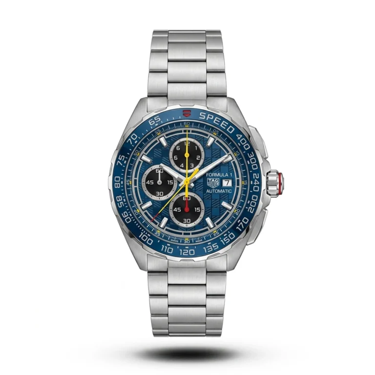 TAG Heuer Formula 1 Chronograph Blue Dial Yellow Accent Watch