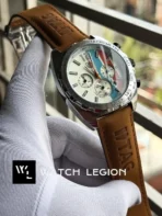 TAG Heuer Formula 1 Chronograph iconic dial mustard Suede Leather Watch - Image 2