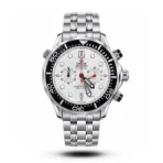 Omega Seamaster Diver Chronograph White Dial Steel Watch