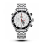 Omega Seamaster Diver Chronograph White Dial Steel Watch