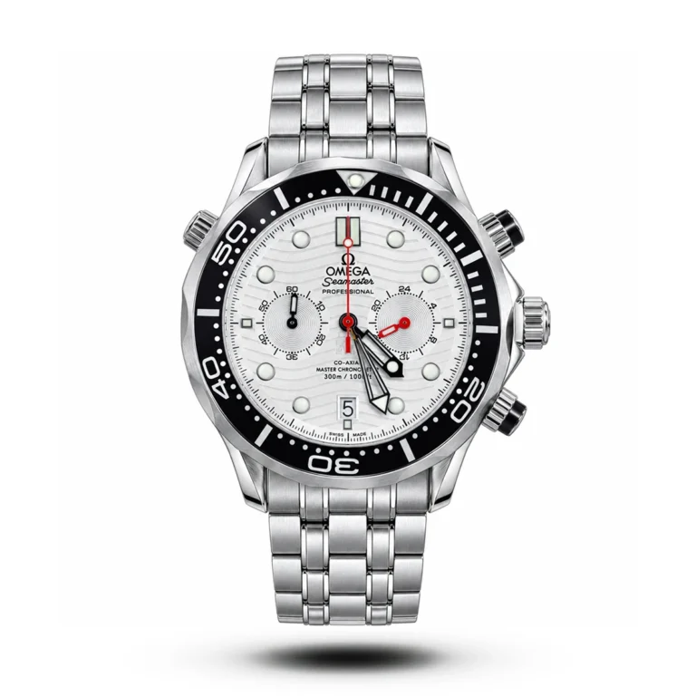 Omega Seamaster Diver Chronograph White Dial Steel Watch