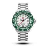TAG Heuer Formula 1 Solargraph Silver Dial Green Bezel Watch