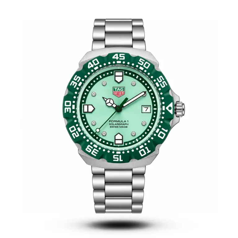 TAG Heuer Formula 1 Solargraph Powder Green Dial Green Bezel Watch