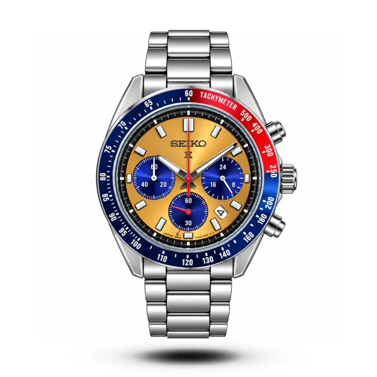 Seiko Prospex Speedtimer Chrono Orange Dial Pespi Bezel Watch