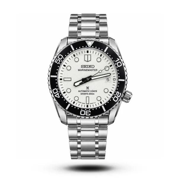 Seiko Marinemaster 300M Diver White DIal Black Bezel Watch