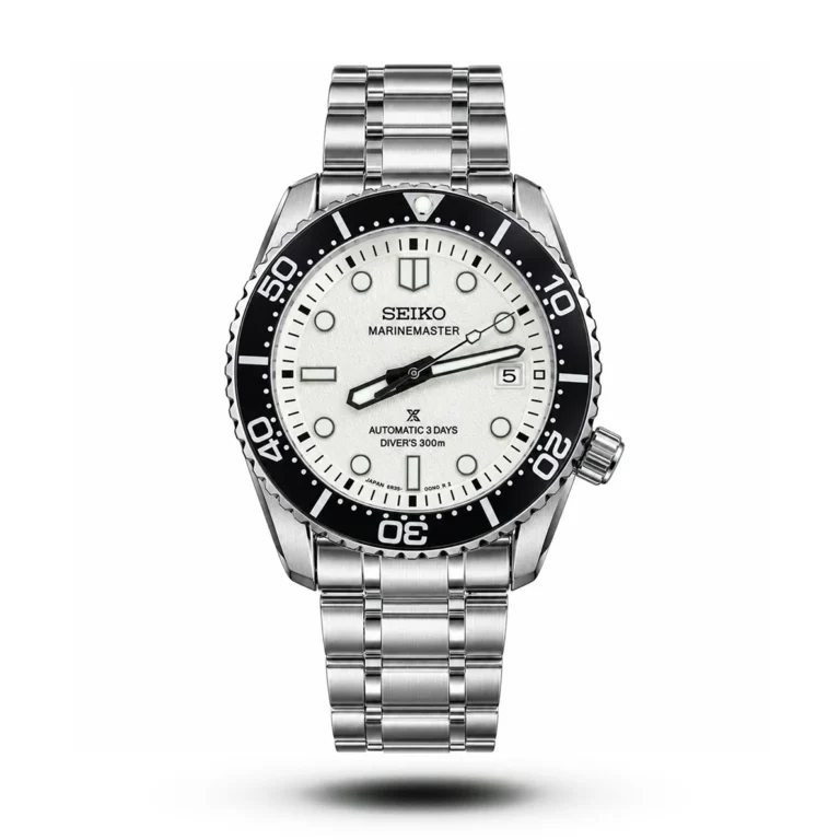 Seiko Marinemaster 300M Diver White DIal Black Bezel Watch