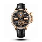 Jacob & Co Godfather Music Box Tourbillon Black strap Rose Gold Case Watch