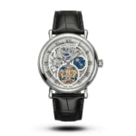 Patek Philippe Inspired Skeleton White Dial Black Leather Watch | AA Grade